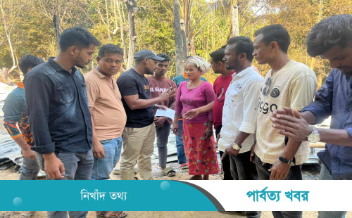 আগুনে নিঃস্ব হওয়া তিনটি পরিবারকে আর্থিক সহযোগিতা দিয়েছেন নাইমুল রনি